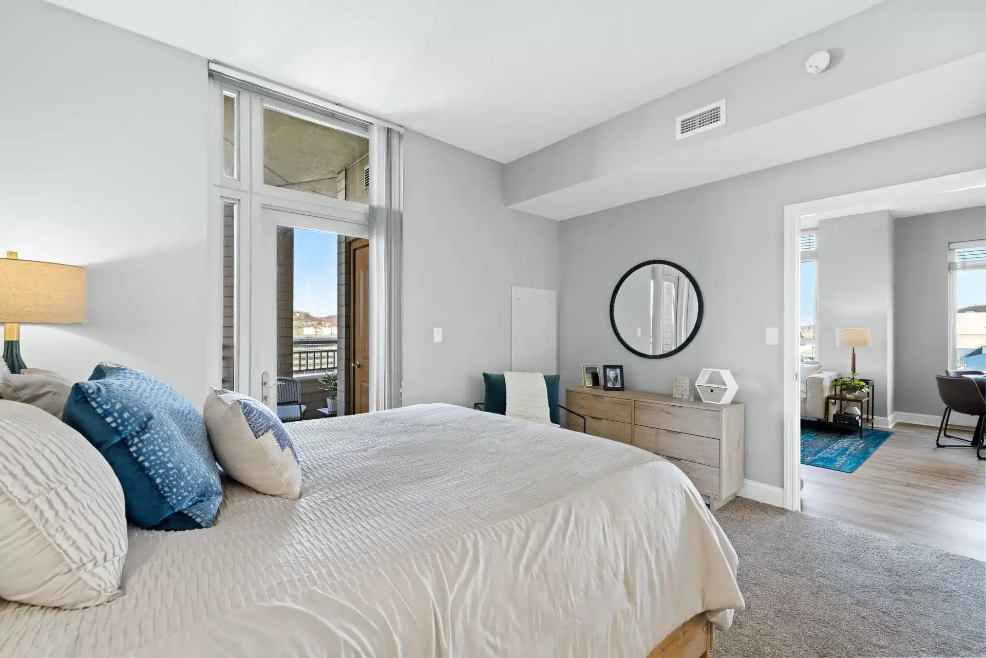 Bright and modern multifamily apartment interior renovation by Renu at Encore