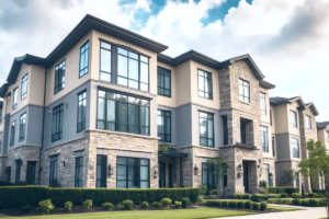 Modern multifamily property showing exterior renovation improvements